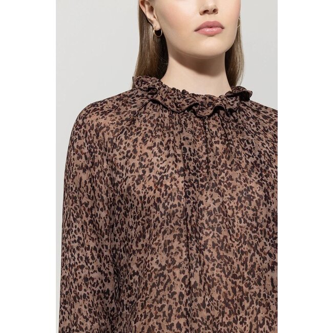 Luisa Cerano Blouse with animal print
