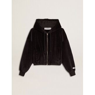 Golden Goose Golden Goose Zip up hoodie crop bomber double chenille