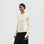 Olaf Tie detail knit top in off white