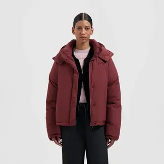 Olaf Hooded puffer Jacket rum raisin