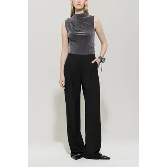 Luisa Cerano Wideleg-Pant in zwart