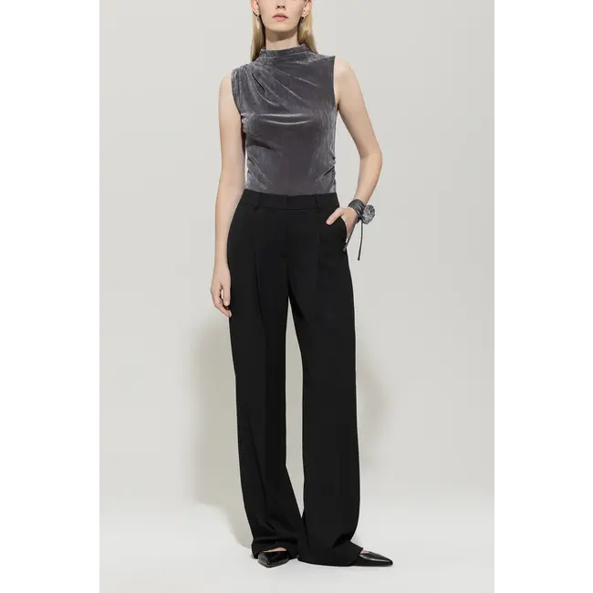 Wideleg-Pant in zwart