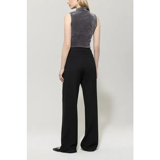 Wideleg-Pant in zwart