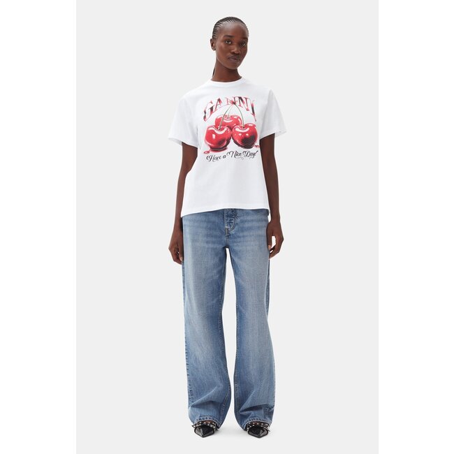 GANNI Basic Jersey Cherry Relaxed t-shirt
