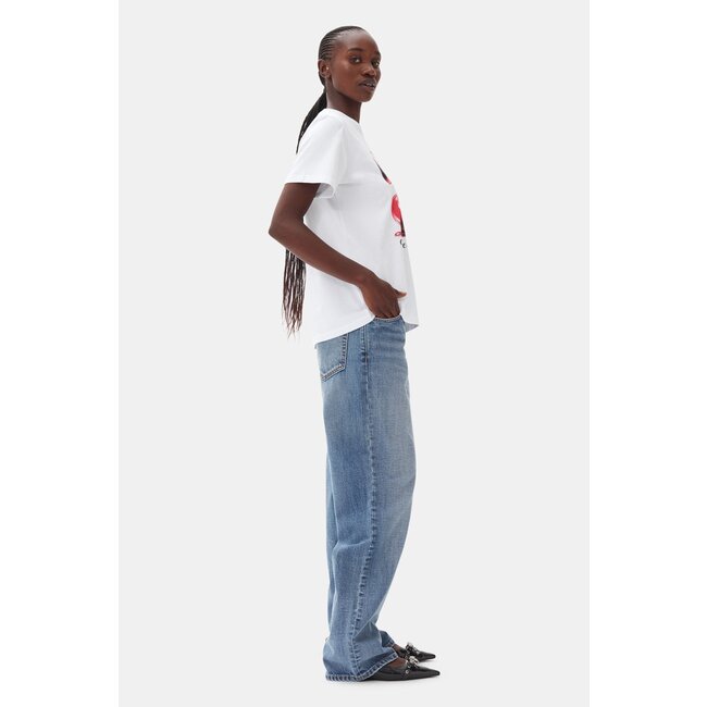 GANNI Basic Jersey Cherry Relaxed t-shirt
