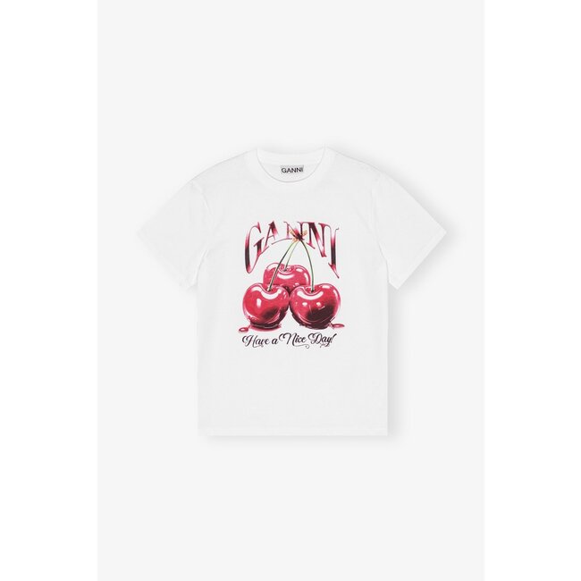 GANNI Basic Jersey Cherry Relaxed t-shirt