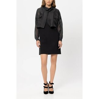 Luisa Cerano Luisa Cerano Overshirt blouse with stand-up collar