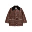 GANNI Shiny Quilt Midi Jacket Chicory Coffee
