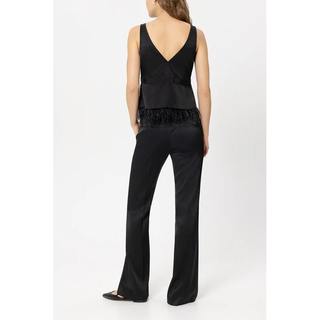 Luisa Cerano Flared pants with a satin finish