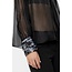 Luisa Cerano Blouse with sequin cuffs
