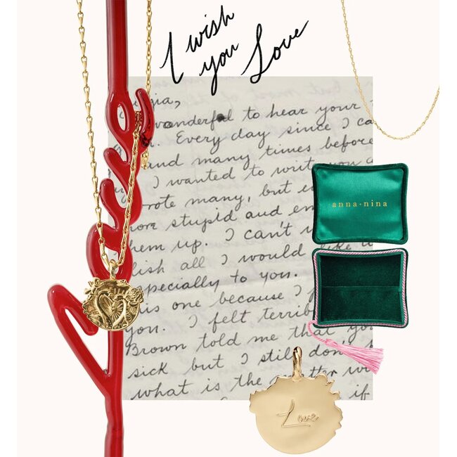 Anna + Nina Memorable Love Charm Gold Plated