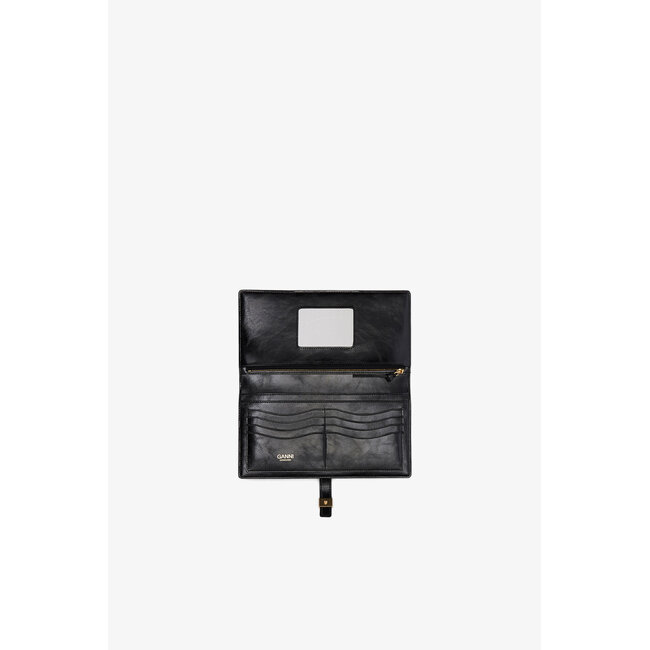 GANNI Long Slim Wallet Box Black