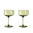 PAVEAU Swirl Coupe Glasses - Moss - Set of 2 pieces