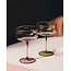 PAVEAU Swirl Coupe Glasses - Moss - Set of 2 pieces