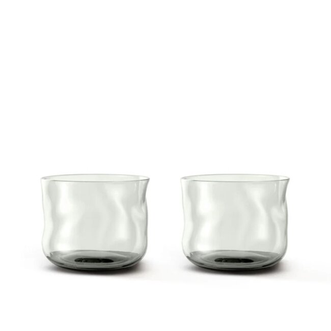 PAVEAU Swirl Small Tumbler Glasses - Mist - Set of 2 pieces