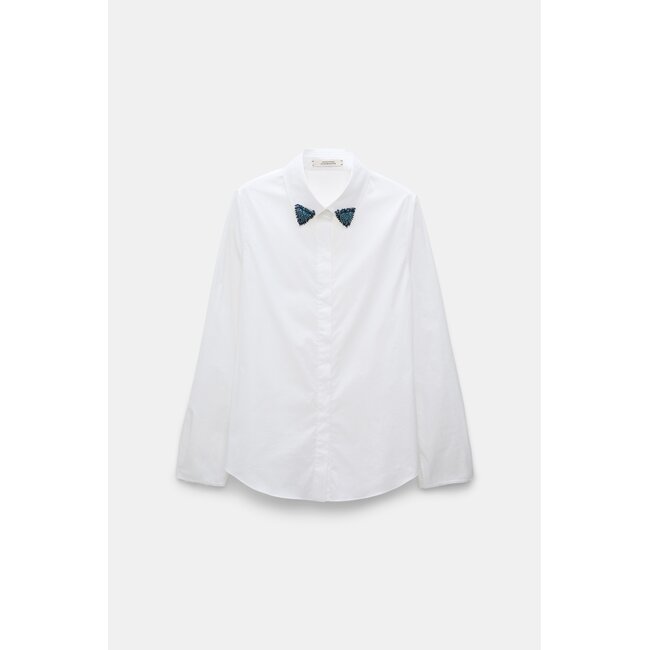 Dorothee Schumacher Pure Power Blouse Pure White Blue Pads