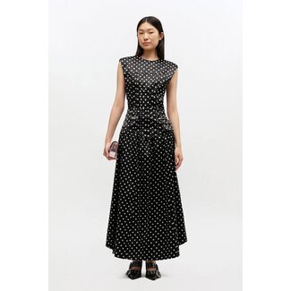 GANNI GANNI Printed Double Satin Corset Skirt