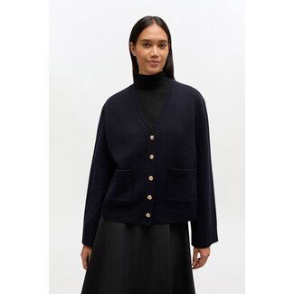 GANNI GANNI Compact Wool Cardigan Sky Captain