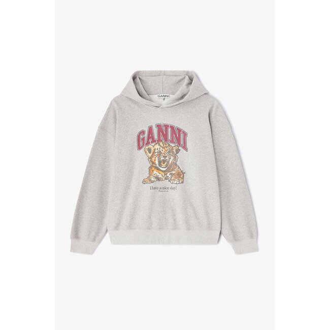 GANNI Isoli Hoodie Beaded Baby Tiger Print