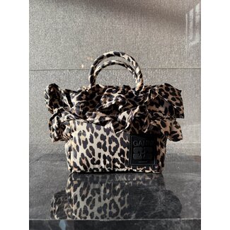 GANNI GANNI Mini Shopper Ruffle Print Leopard