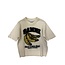 GANNI GANNI Brushed Alpaca Graphic T Shirt Egret
