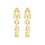 Anna + Nina Amore Studs Gold Plated