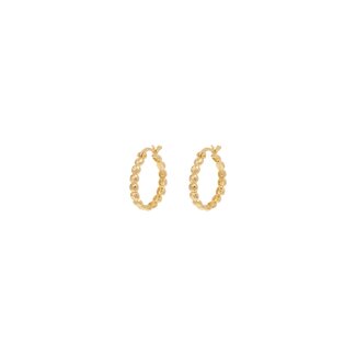 Anna + Nina Anna + Nina Small Relic Hoop Earrings Gold Plated