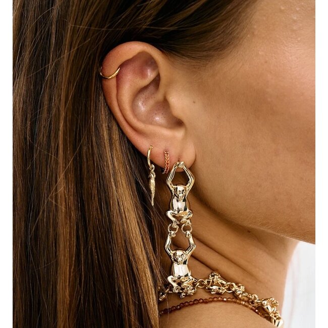 Anna + Nina Single Isola Bird Ring Earring Gold Plated