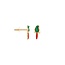 Anna + Nina Single Bird Of Paradise Stud Gold Plated