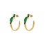 Anna + Nina Bird Of Paradise Hoop Earrings Gold Plated