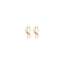 Anna + Nina Anna + Nina Monkey Business Hoop Earrings Gold Plated