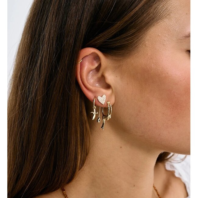 Anna + Nina Monkey Business Hoop Earrings Gold Plated