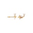 Anna + Nina Single Pescare Stud Gold Plated