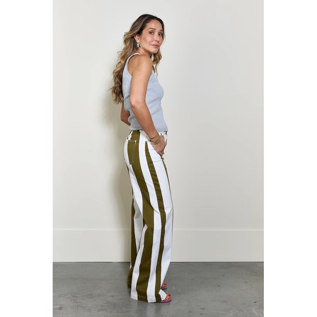 Coco Y Maria Camille Pants Khaki Stripe