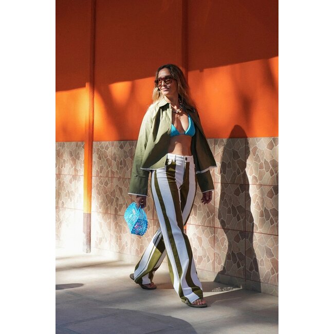 Coco Y Maria Camille Pants Khaki Stripe