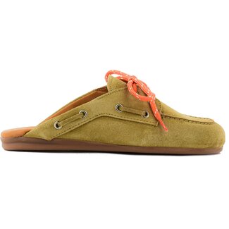 Posa Posa Boat Loafer Mule – Suede Tan