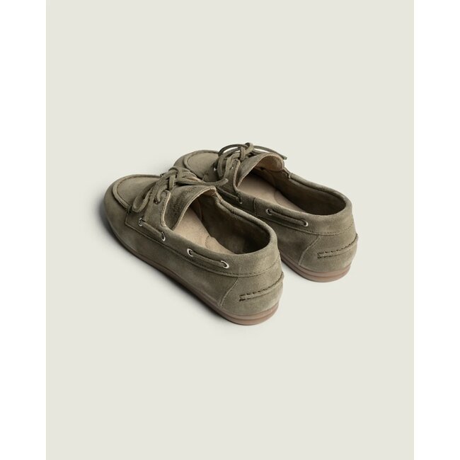 Posa Boat Loafer Brushed – Suede Khaki