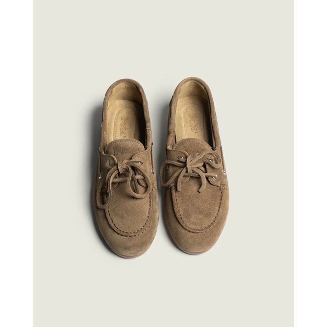 Posa Boat Loafer Brushed – Suede Light chocolate