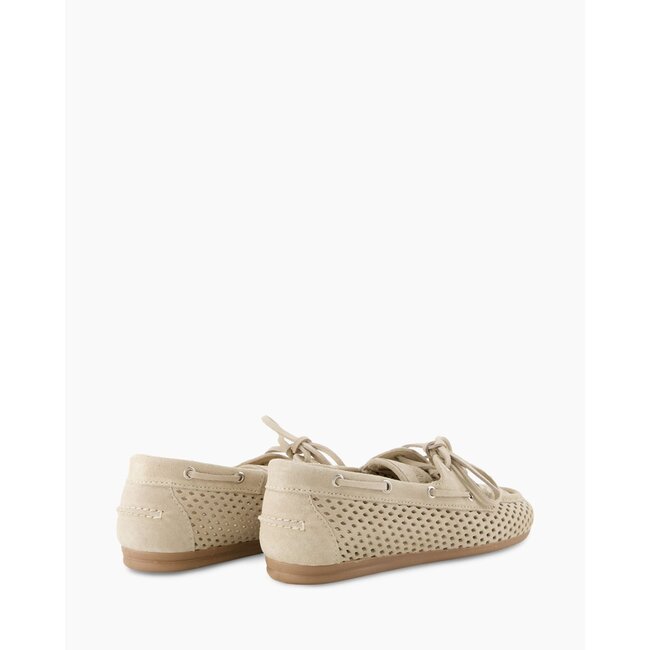 Posa Boat Loafer Perforated – Suede Light taupe