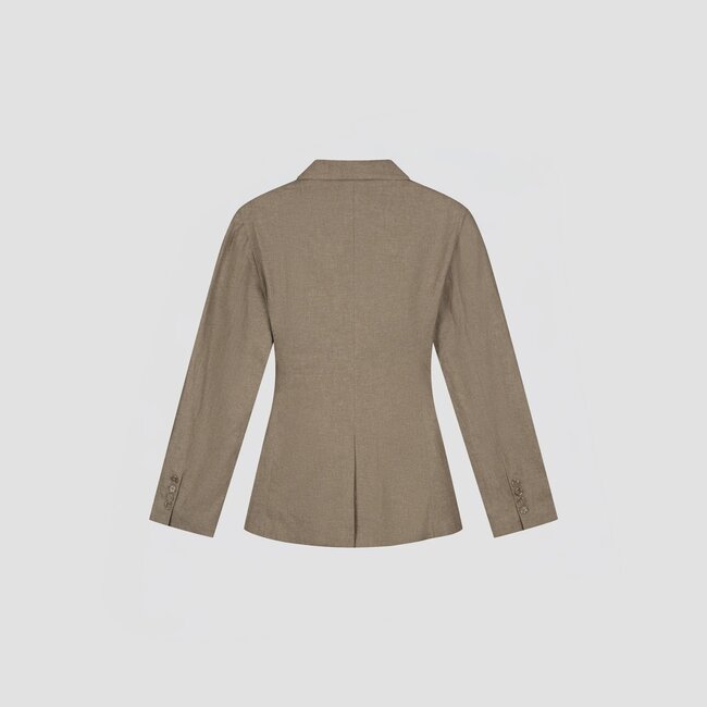 Olaf Asymmetric linen blazer