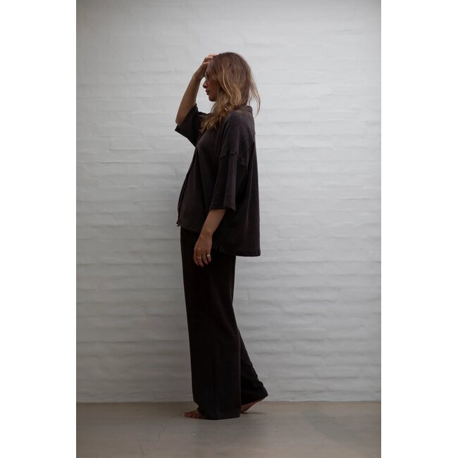 Bongusta Naram oversized shirt coffee