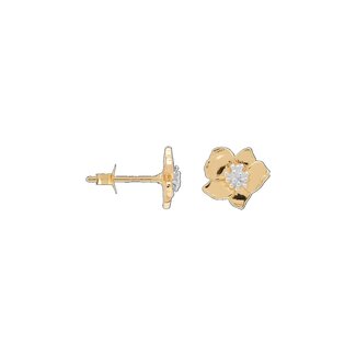 Anna + Nina Anna + Nina Single Fiorita Stud Gold Plated