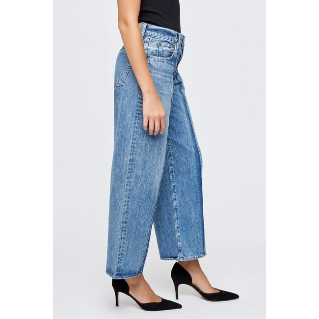 Moussy MV Norwell Raw Edge Wide light blue