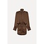 Rotate Chiffon Ls V-Neck Dress potting soil