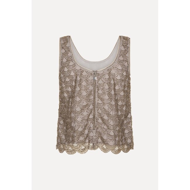 Rotate Scallop Sequin Top