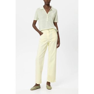 Luisa Cerano Luisa Cerano Straight denim with double waistband lemon
