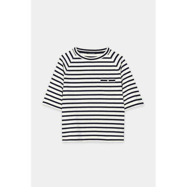 Luisa Cerano Striped shirt with button detail