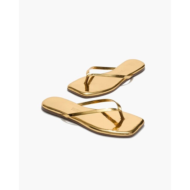 TKEES Square Toe Lily Mirror Gold