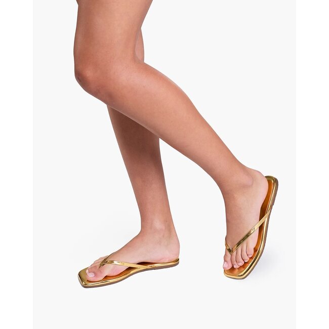 TKEES Square Toe Lily Mirror Gold