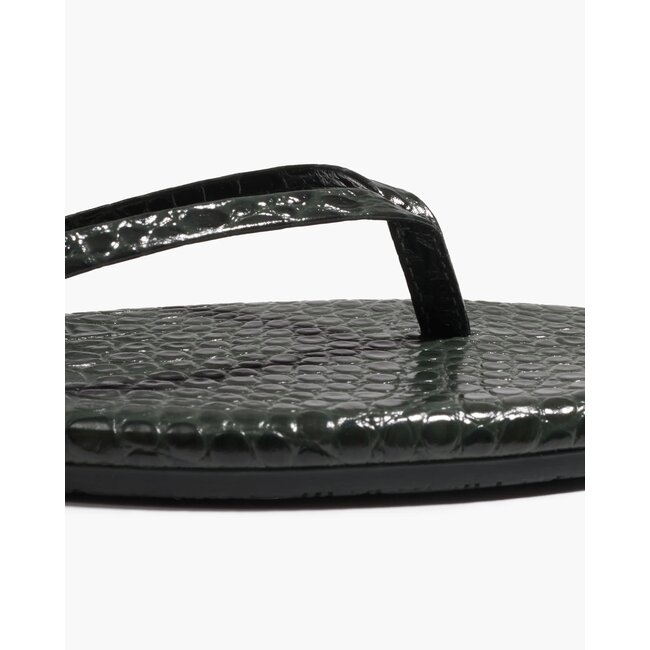 TKEES Square Toe Lily Emerald Croc